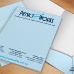 Professional corporate presentation folder for Physioworks by Printing Brisbane
