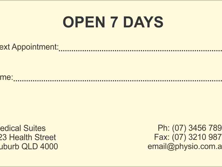 Printing Supplies for Physiotherapists and Physical Therapists - Printing Brisbane