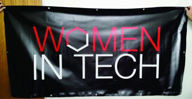 Professional vinyl banner (2m x 1m) by Printing Brisbane for Women In Tech