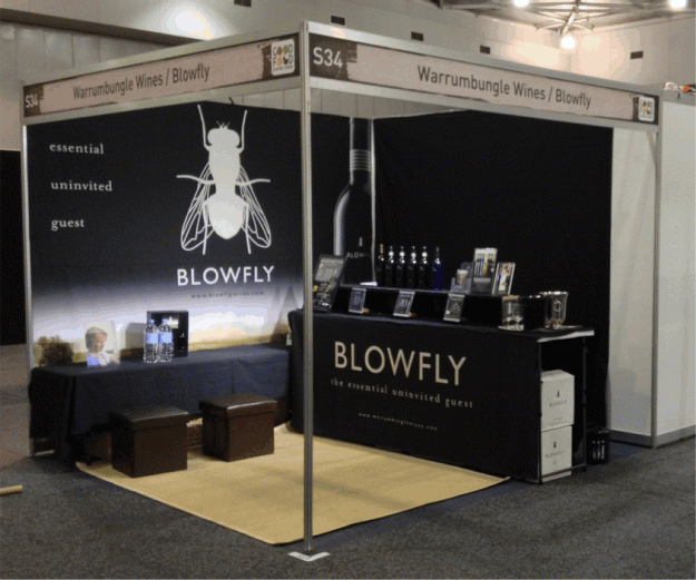 Professional printed fabric for booth walls and table cover - Waratah fabric - by Printing Brisbane