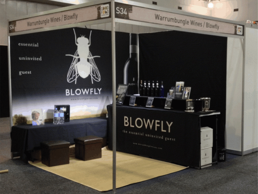 Professional printed fabric for booth walls and table cover - Waratah fabric - by Printing Brisbane