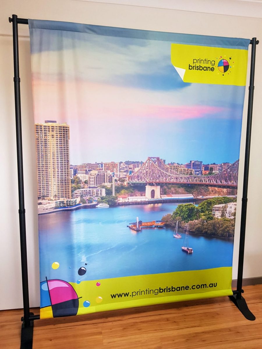 Fabric media wall with stand sign printing brisbane
