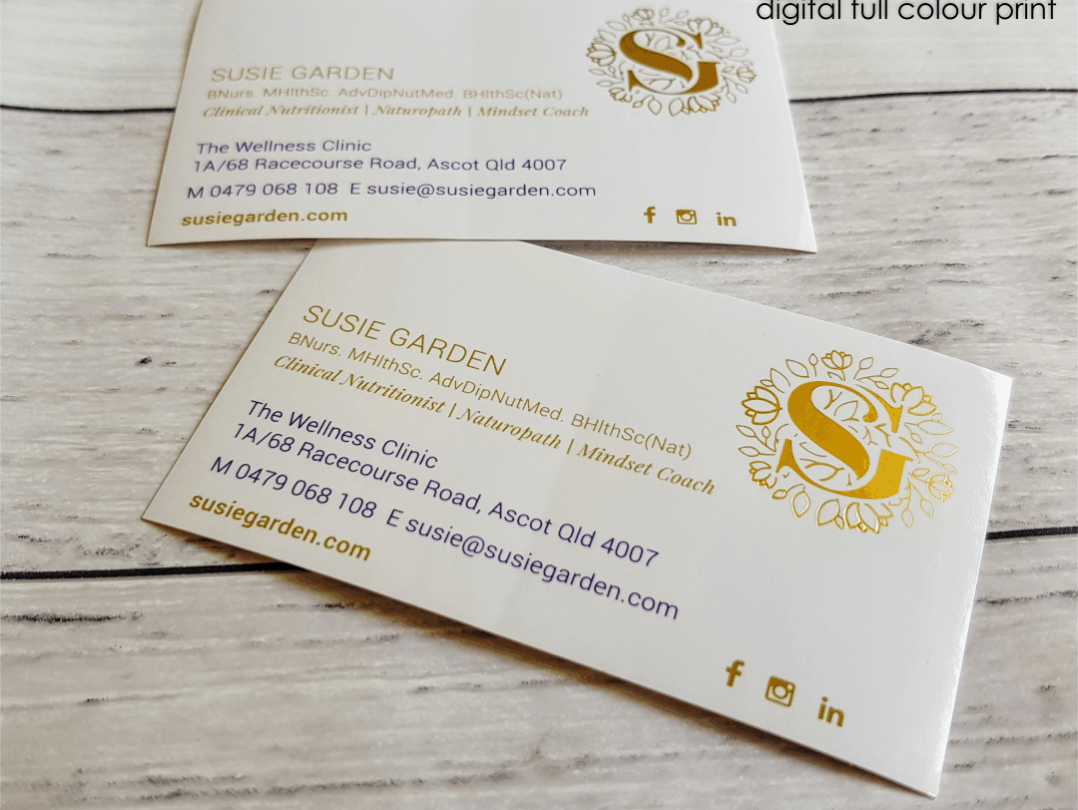 printed - business card sticker