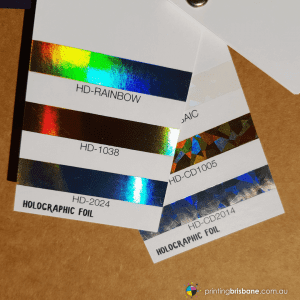 Swatches of holographic foils