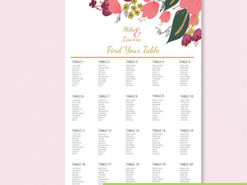 seating charts on foamboard at printing brisbane